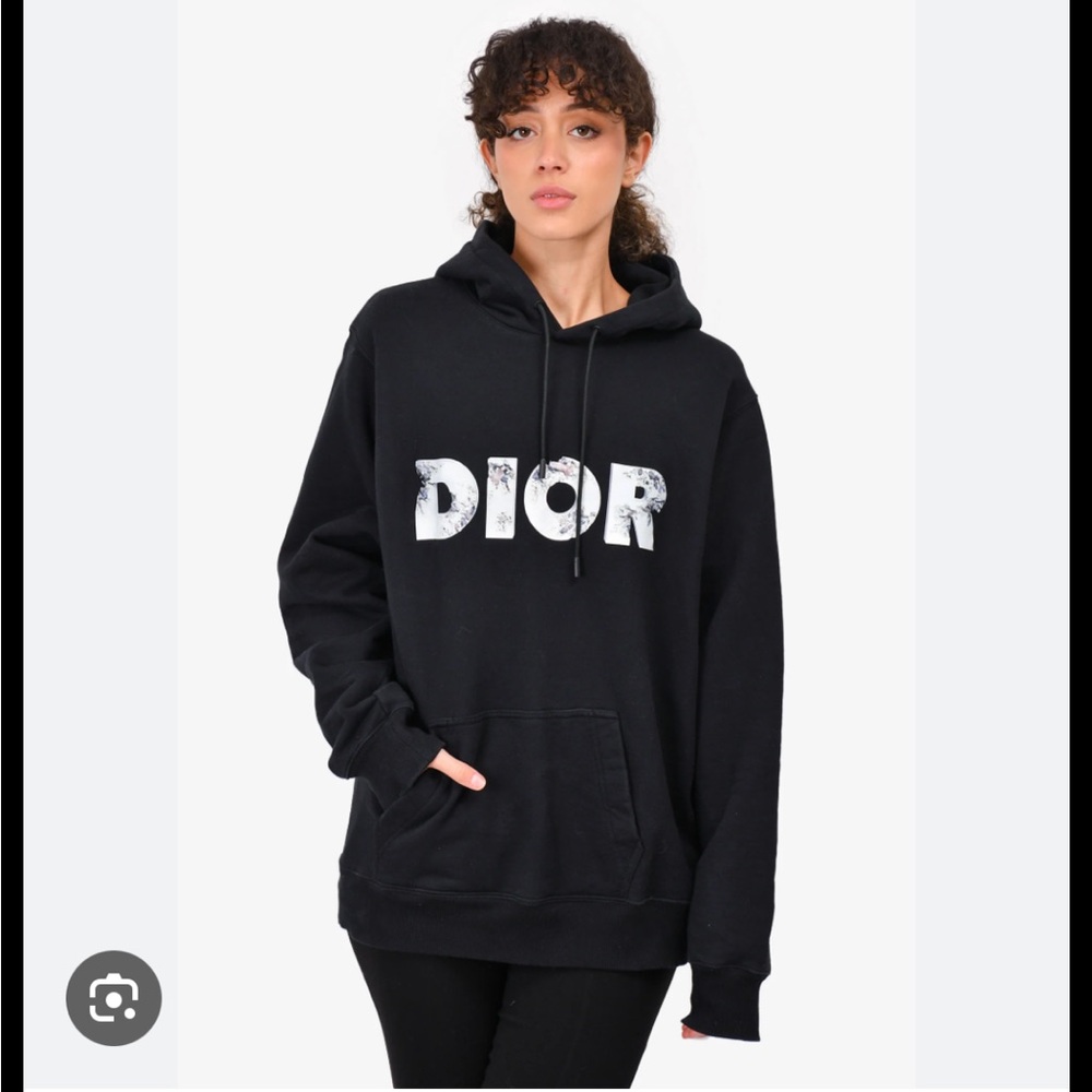 Dior Black and White Logo Hoodie